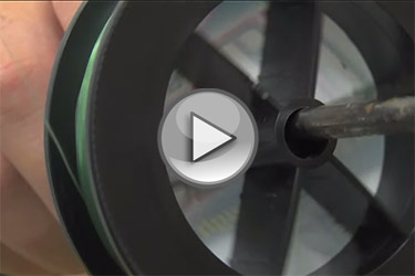 spooling braided line on a conventional reel
