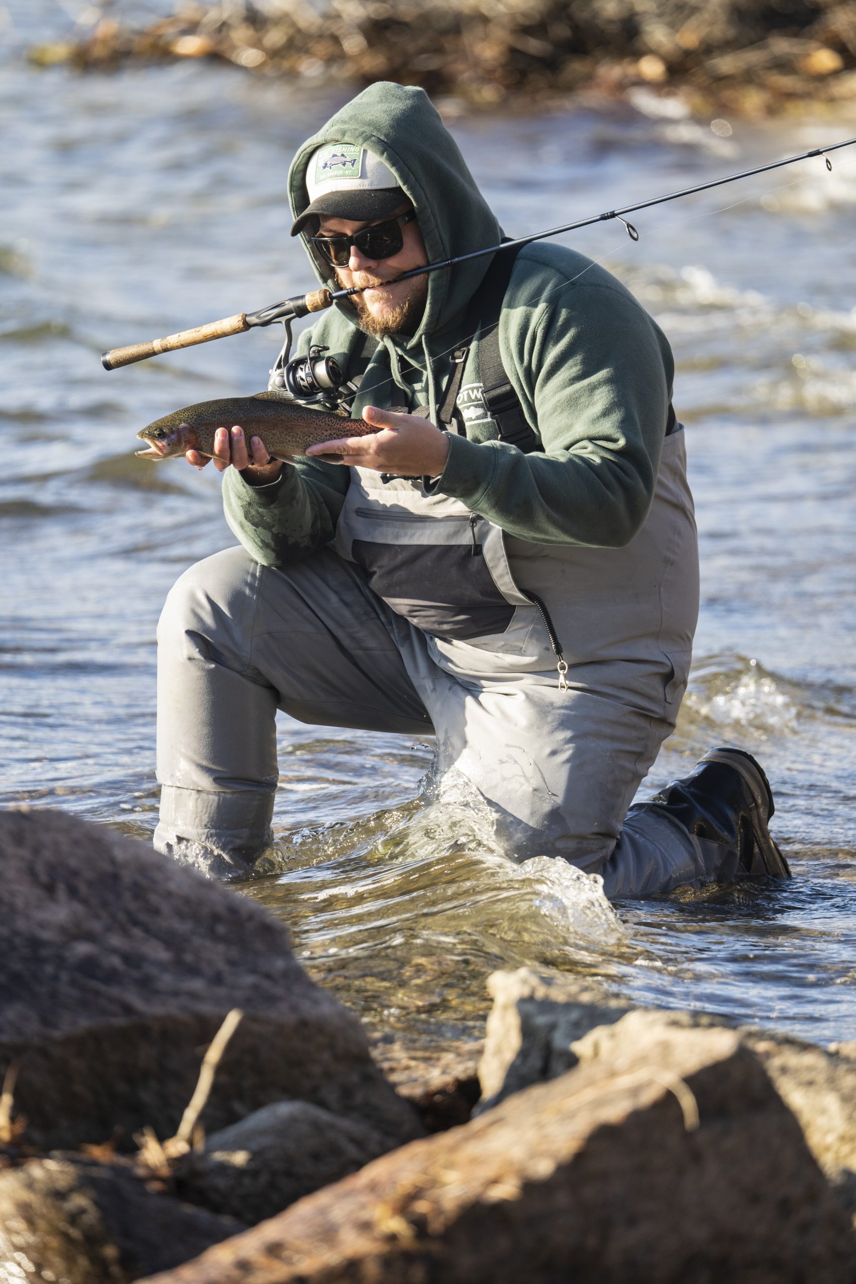 "Surfcasting" for Trout On The Water
